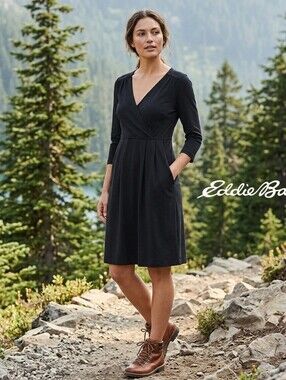 Eddie Bauer Black Long Sleeve Dress